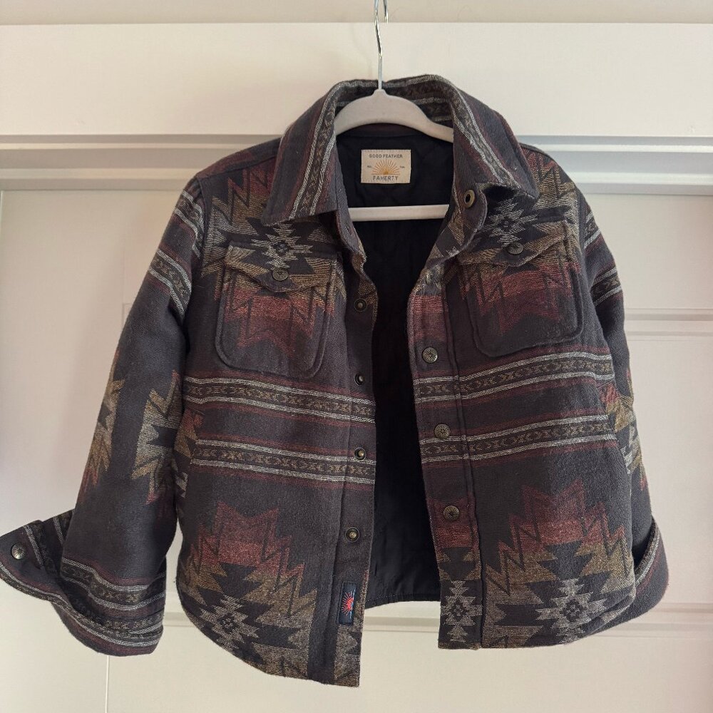 Faherty Long Sleeve Kids Doug Good Feather Bondi Jacket 2T